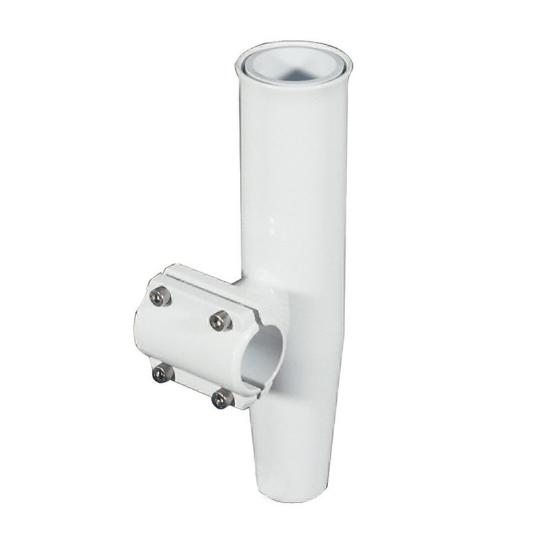 Lee’s Clamp-On Rod Holder – White Aluminum – Horizontal Mount – Fits 1.900 O.D. Pipe [RA5204WH]