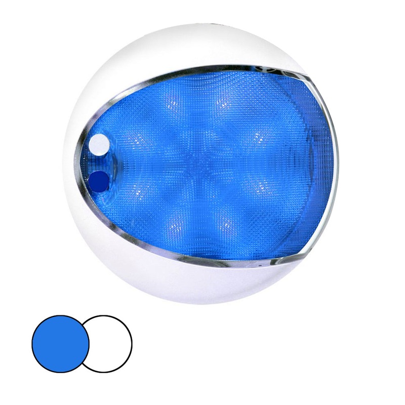 Hella Marine EuroLED 175 Surface Mount Touch Lamp – Blue/White LED – White Housing [959951121]
