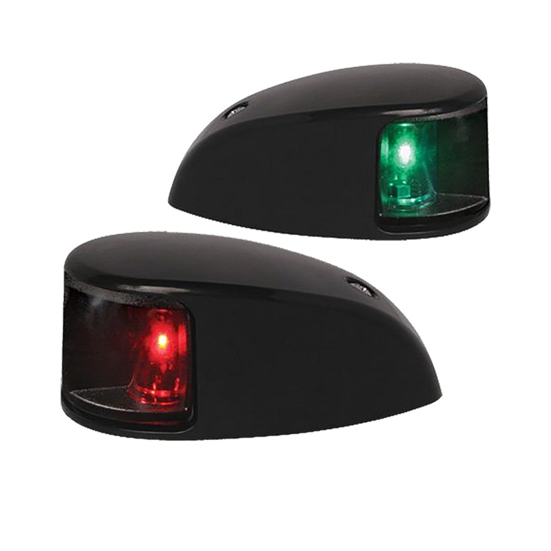 Hella Marine NaviLED Deck Mount Port & Starboard Pair – 2nm – Clear Lens/Black Housing [980620901]