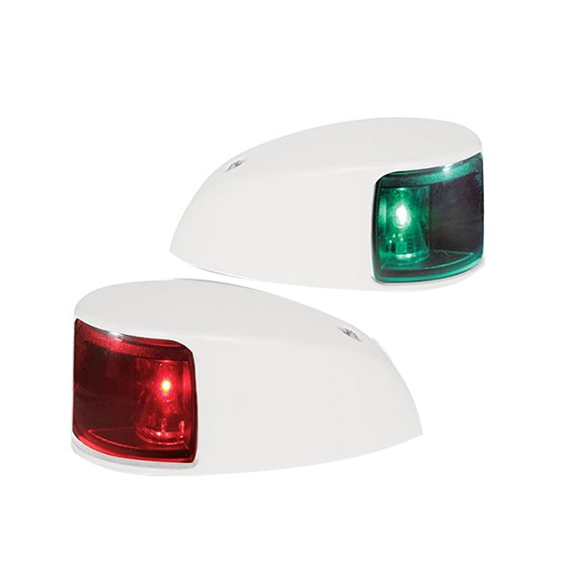 Hella Marine NaviLED Deck Mount Port & Starboard Pair – 2nm – Colored Lens/White Housing [980620811]