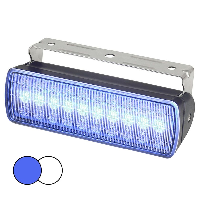 Hella Marine Sea Hawk XL Dual Color LED Floodlights – Blue/White LED – Black Housing [980950061]
