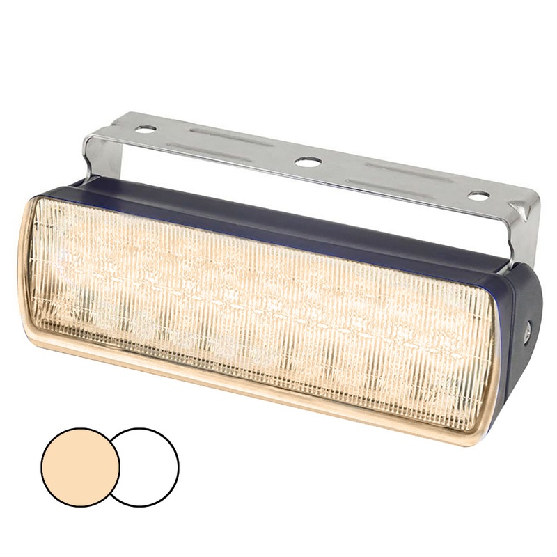 Hella Marine Sea Hawk XL Dual Color LED Floodlights – Warm White/White LED – Black Housing [980950081]