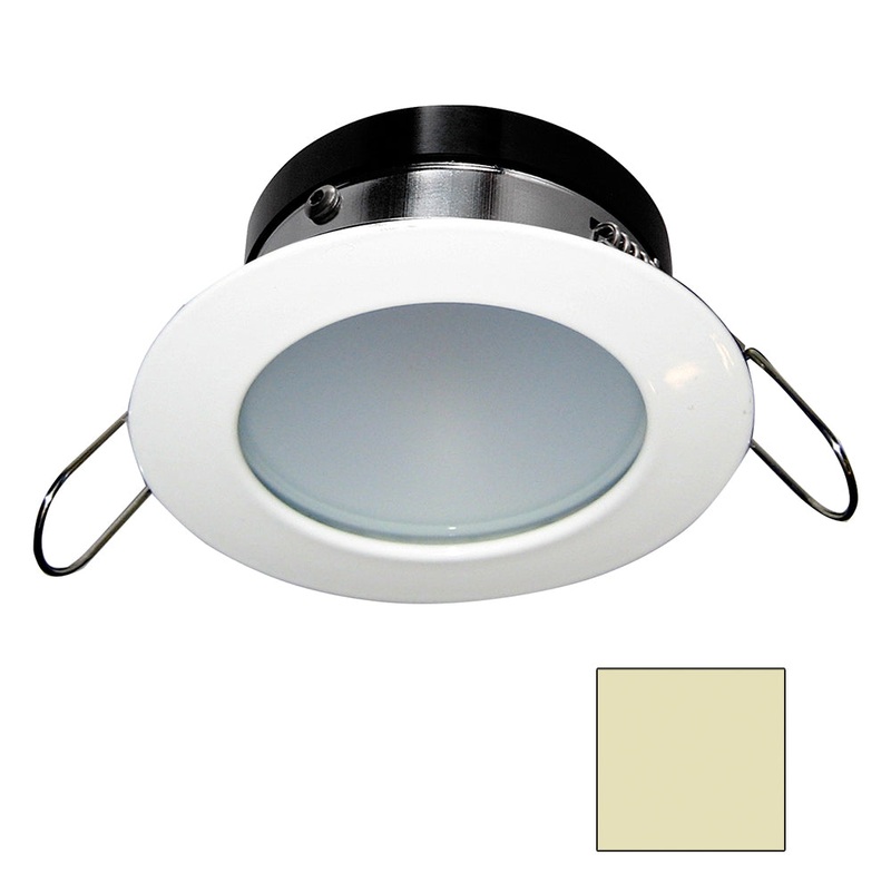 i2Systems Apeiron A1110Z – 4.5W Spring Mount Light – Round – Warm White – White Finish [A1110Z-31CAB]