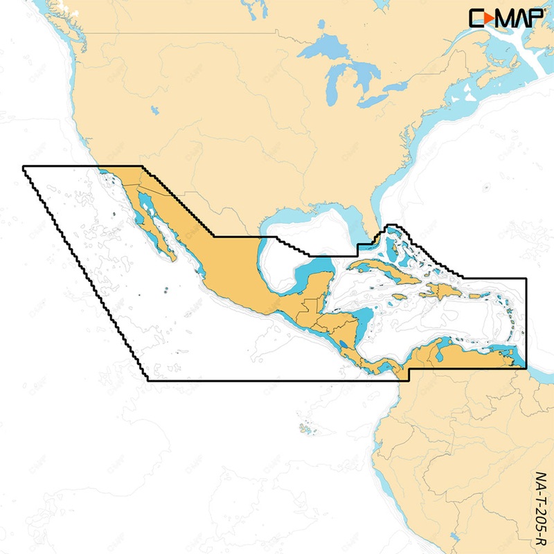 C-MAP REVEAL X – Central America  Caribbean [M-NA-T-205-R-MS]