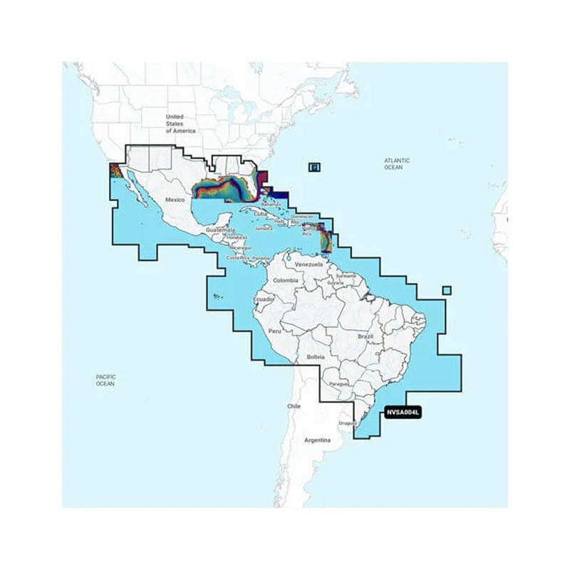 Garmin Navionics Vision+ NVSA004L -Mexico, the Caribbean to Brazil – Inland  Coastal Marine Charts [010-C1285-00]