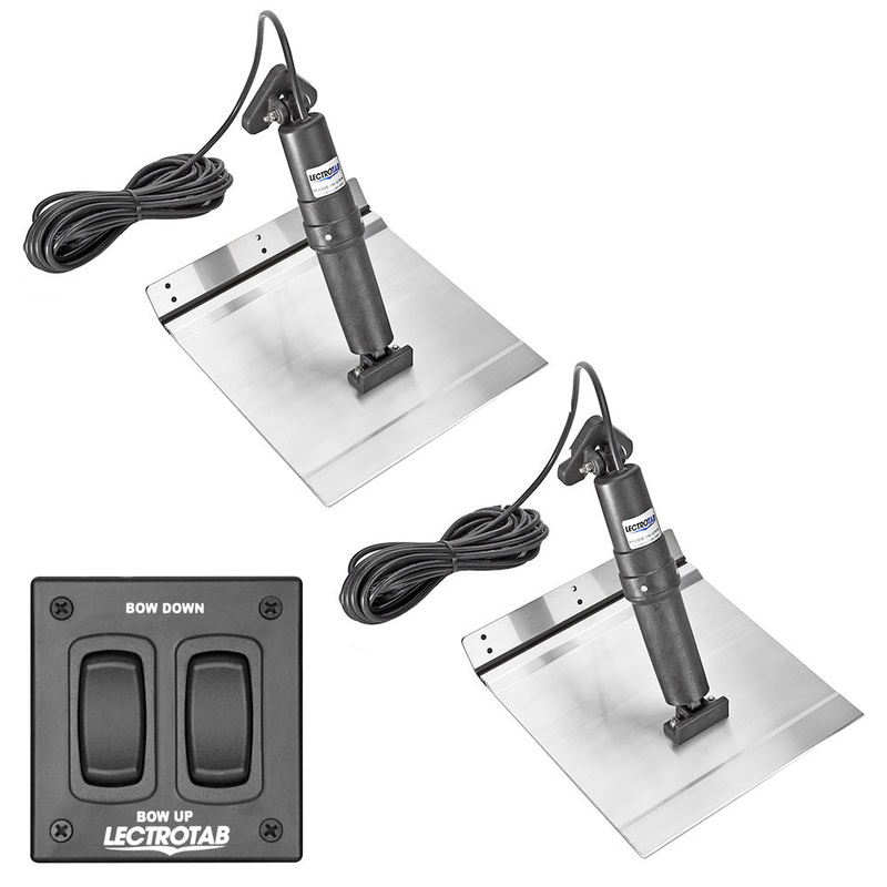 Lectrotab XKA Aluminum Alloy Trim Tab Kit w/Rocker Switch – 12 x 12 [XKAF12X12A]