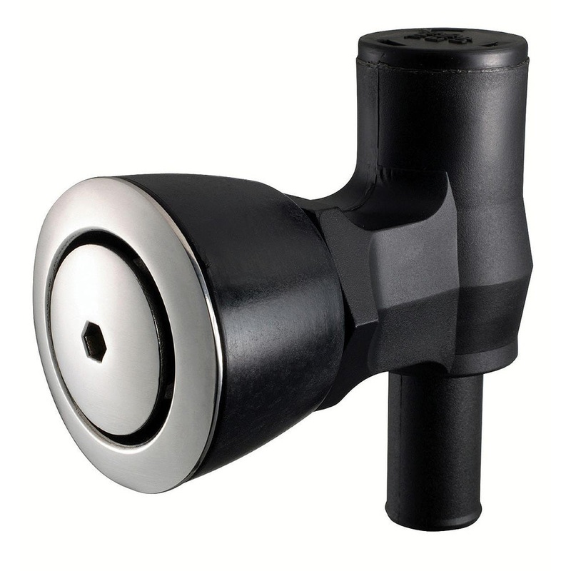 Attwood 90 P-Trap Fuel Tank Vent – Flush Mount – Black w/Stainless Steel Vent Head [1674-6]