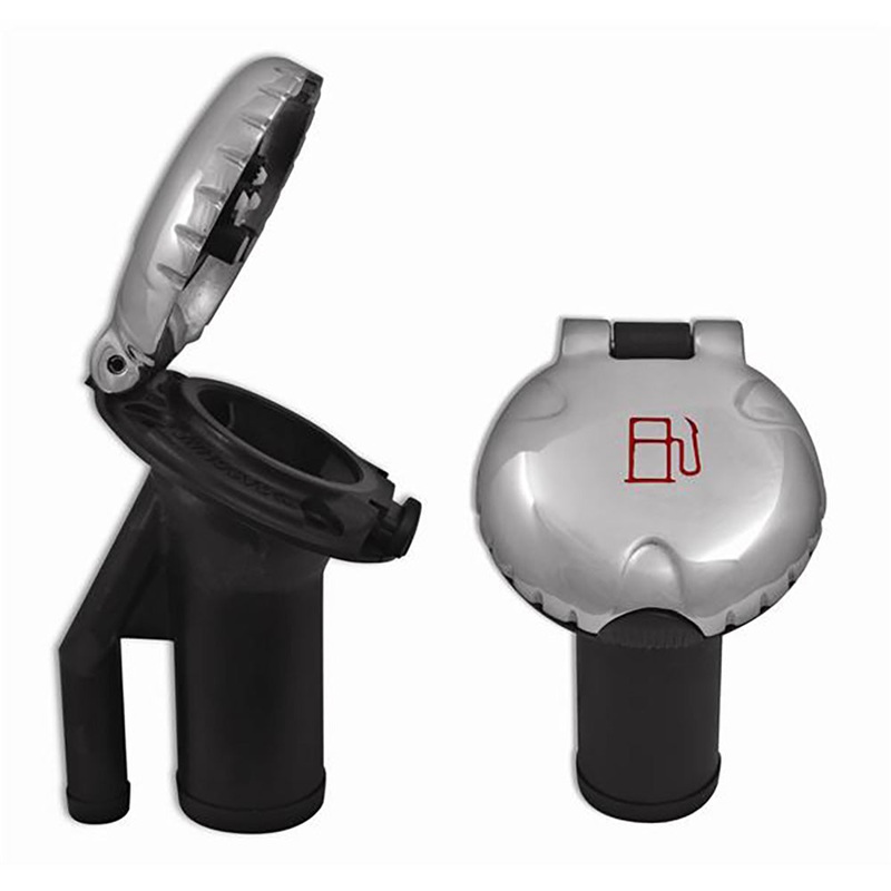 Attwood Deck Fill f/Pressure Relief Systems – Angled Body  Scalloped Stainless Steel Cap [99DFPVAS1S]