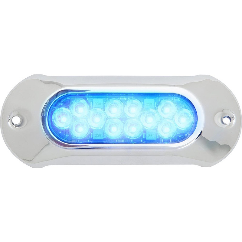 Attwood LightArmor HPX Underwater Light – 12 LED  Blue [66UW12B-7]