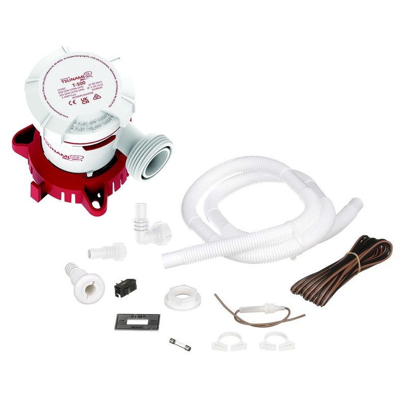 Attwood Tsunami MK2 T500 Manual Bilge Pump w/Installation Kit – 500 GPH  12V [5614-7]