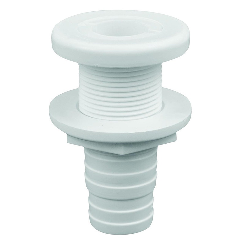 Attwood White Plastic Thru-Hull Fitting – 1-1/8 Inner Diameter [3874-3]