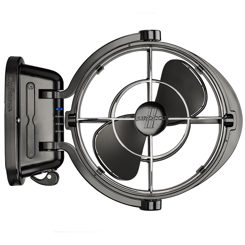 SEEKR by Caframo Sirocco II 3-Speed 7 Gimbal Fan – Black – 12-24V [7010CABBX]