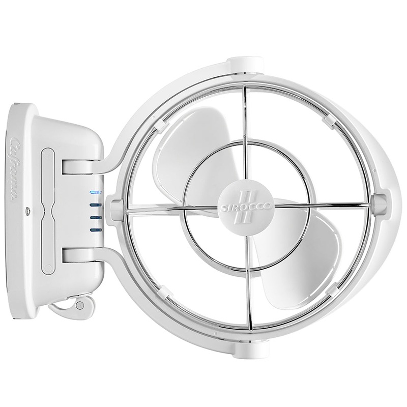 SEEKR by Caframo Sirocco II 3-Speed 7 Gimbal Fan – White – 12-24V [7010CAWBX]