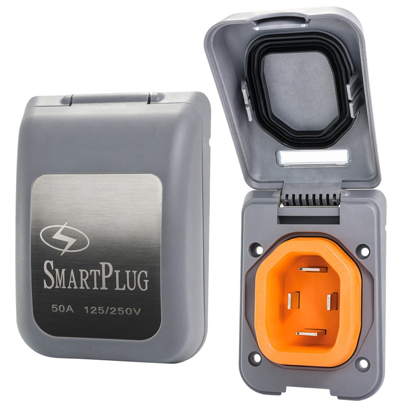 SmartPlug 50 AMP Male Non-Metallic Inlet Cover – Grey [BM50PG]
