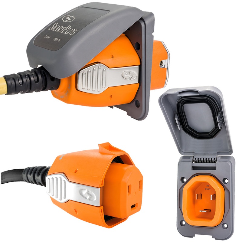 SmartPlug 30 AMP Inlet  Female Cord Connector Combo – Grey [B30ASSYPG]