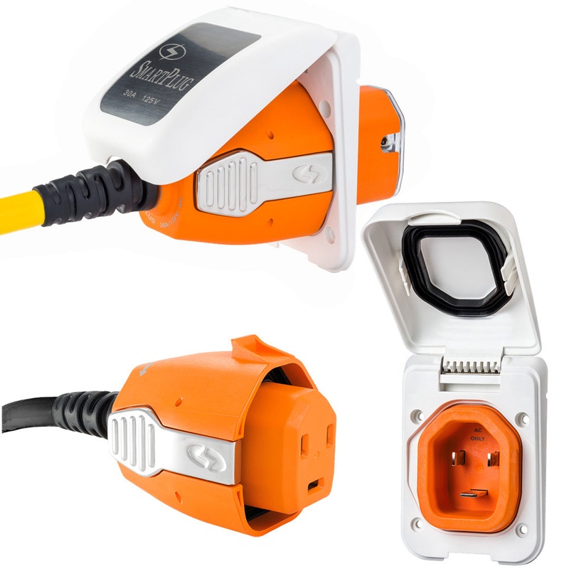 SmartPlug 30 AMP Inlet  Female Cord Connector Combo – White [B30ASSYPW]