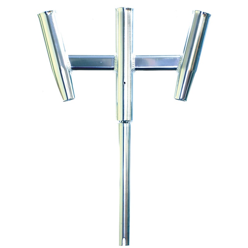 Tigress Triple Aluminum Kite Rod Holder – Straight Butt – Polished [88159]