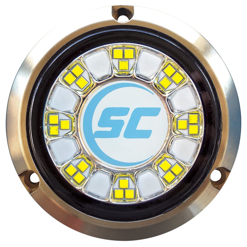 Shadow-Caster SCR-24 Bronze Underwater Light – 24 LEDs – Bimini Blue/Great White [SCR-24-BW-BZ-10]