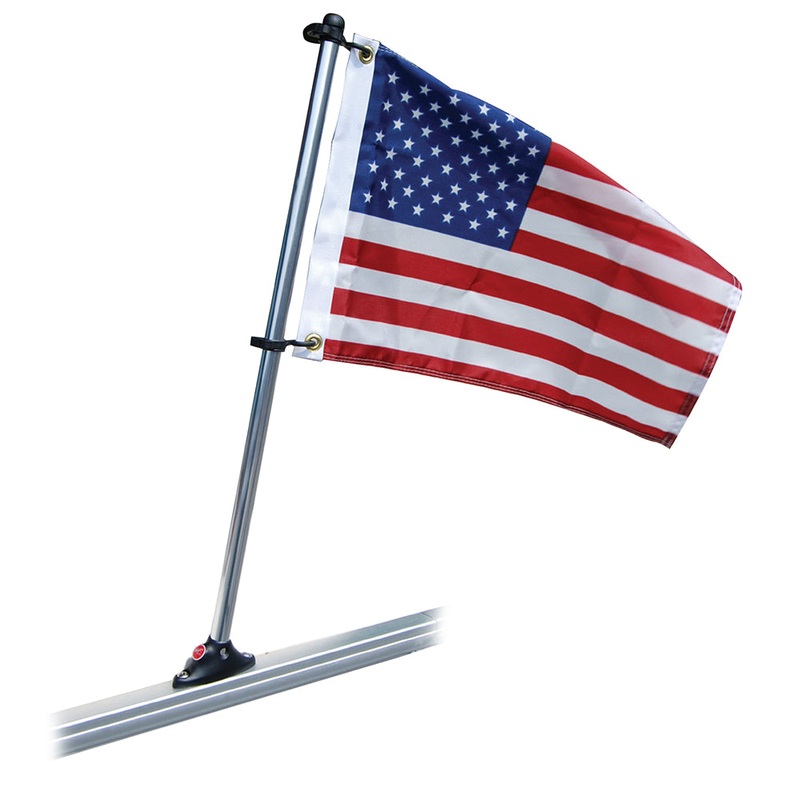 Taylor Made Pontoon 30 Flag Pole Mount & 16 x 24 US Flag [922]