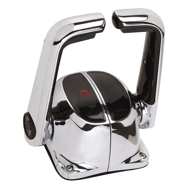 UflexTwin Lever Top Mount Control w/Neutral Lock – No Trim Switch – Chrome [B502CH/L]