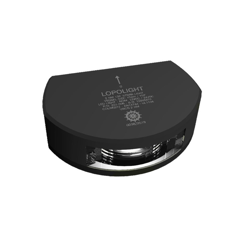 Lopolight Series 301-006 – Stern Light – 2NM – Vertical Mount – White – Black Housing [301-006-B]