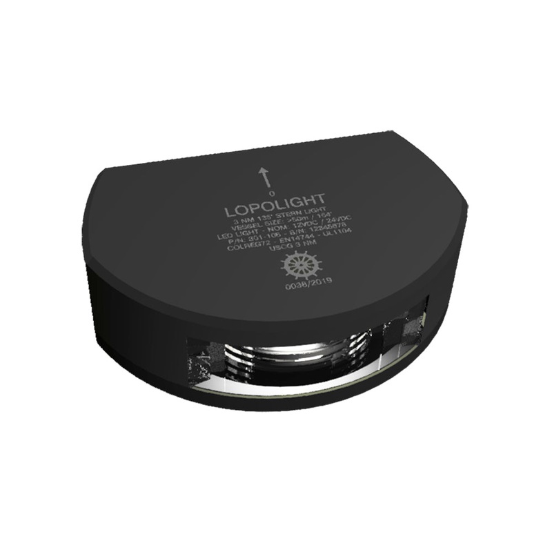 Lopolight Series 301-106 – Stern Light – 3NM – Vertical Mount – White – Black Housing [301-106-B]