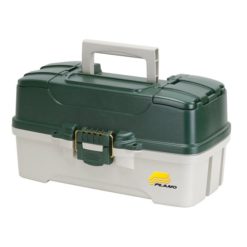 Plano 3-Tray Tackle Box w/Duel Top Access – Dark Green Metallic/Off White [620306]