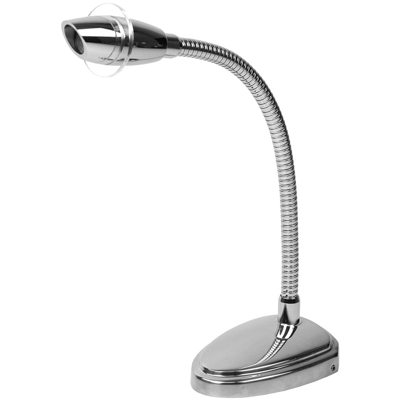 Sea-Dog Deluxe High Power LED Reading Light Flexible w/Touch Switch – Cast 316 Stainless Steel/Chromed Cast Aluminum [404546-1]