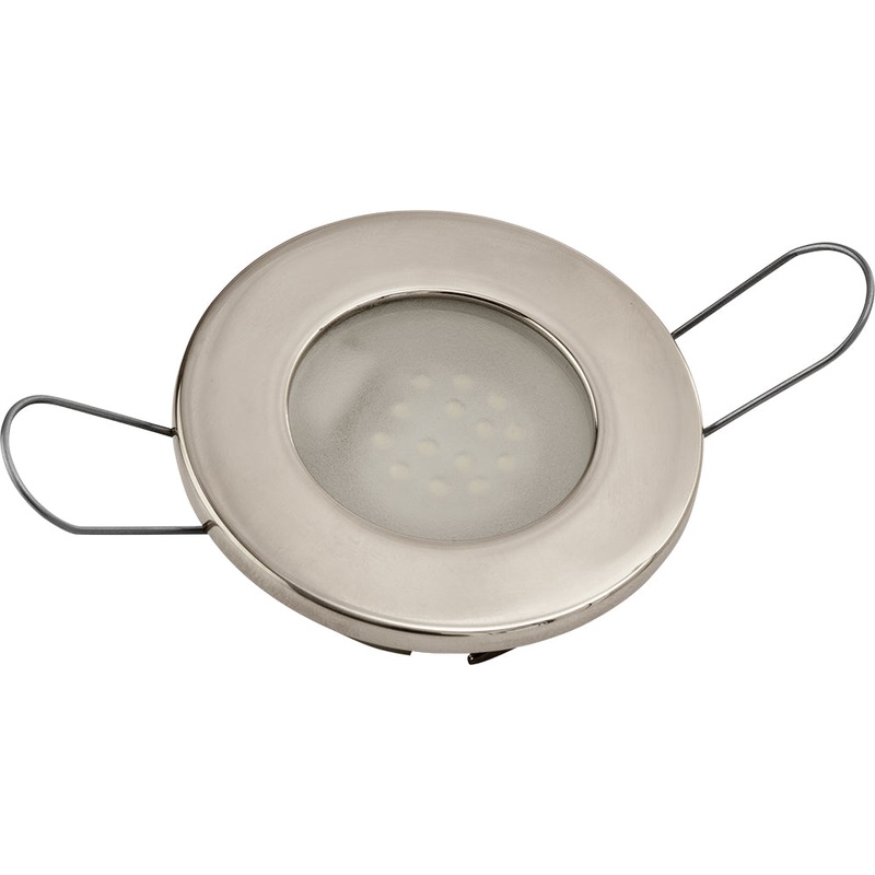 Sea-Dog LED Overhead Light – Brushed Finish – 60 Lumens – Frosted Lens – Stamped 304 Stainless Steel [404232-3]