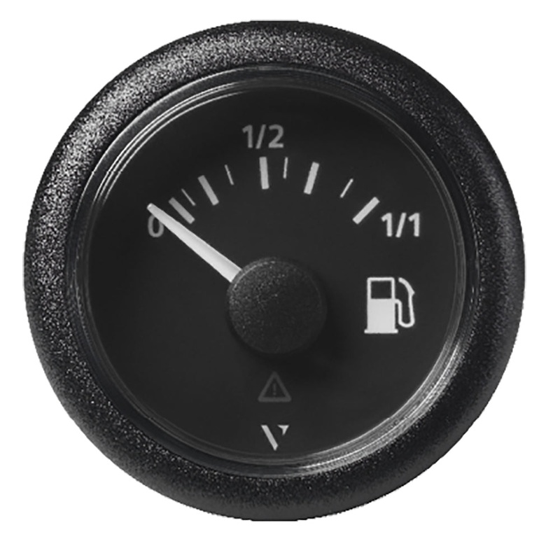 Veratron 52MM (2-1/16) ViewLine Fuel Level Gauge 0-1/1 – 3 to 180 OHM – Black Dial  Round Bezel [A2C59514082]