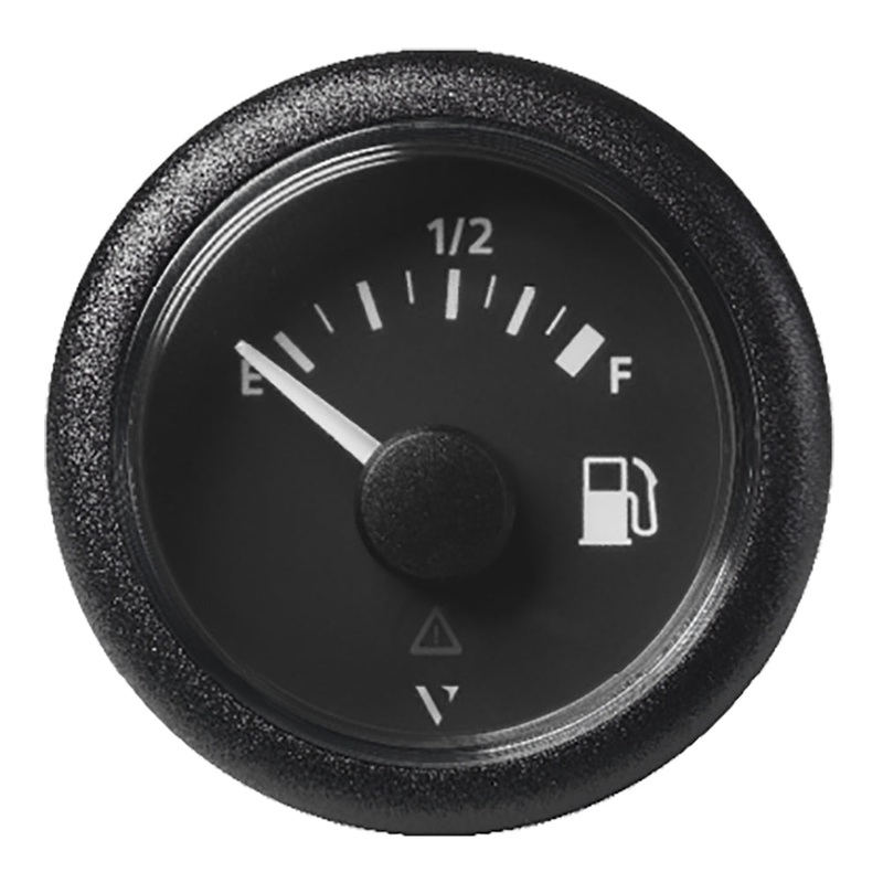 Veratron 52MM (2-1/16) ViewLine Fuel Level Gauge Empty-Full – 90-4 OHM – Black Dial  Round Bezel [A2C59514088]
