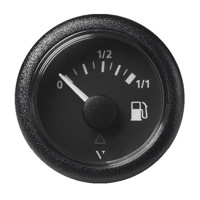 Veratron 52mm (2-1/16) ViewLine Fuel Tank Level Gauge – 0 to 1/1 – Black Dial  Round Bezel [A2C59514079]