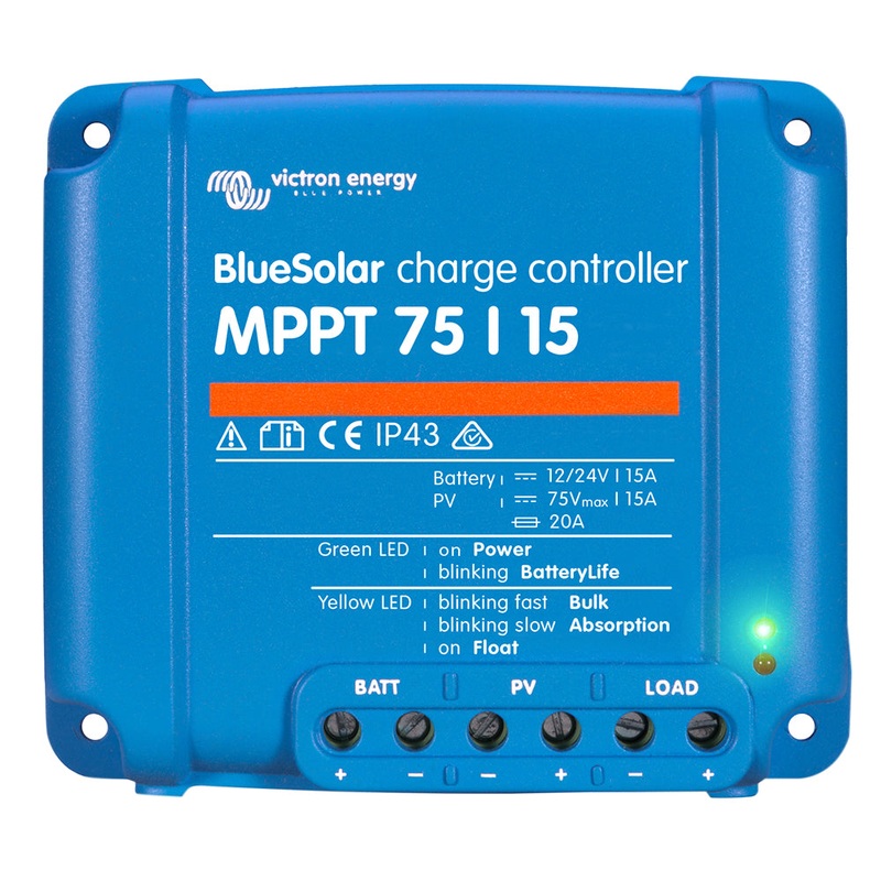 Victron BlueSolar MPPT Charge Controller – 75V – 15AMP – UL Approved [SCC010015050R]