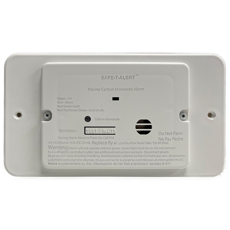 Safe-T-Alert 62 Series RV Carbon Monoxide – White – Flush Mount – 12V w/Trim Ring [62-542-TR-WT]