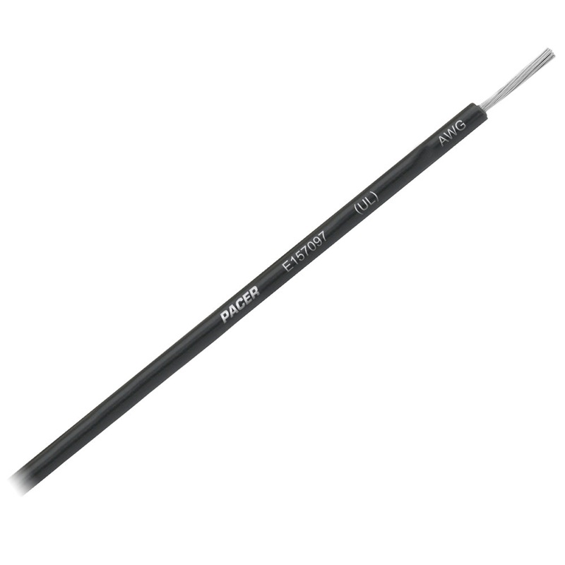 Pacer Black 16 AWG Primary Wire – 25 [WUL16BK-25]