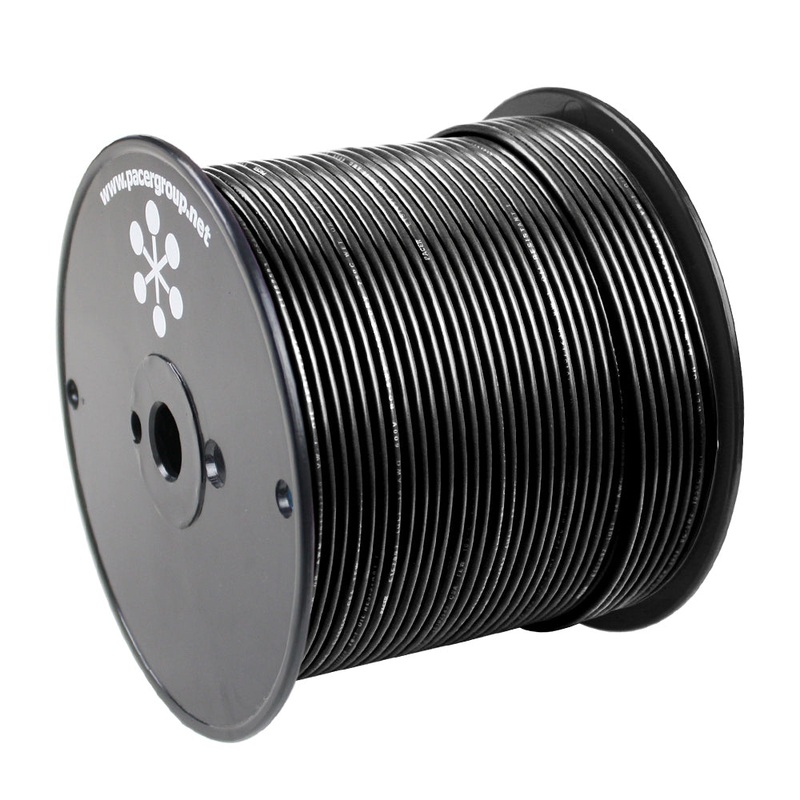 Pacer Black 18 AWG Primary Wire – 500 [WUL18BK-500]