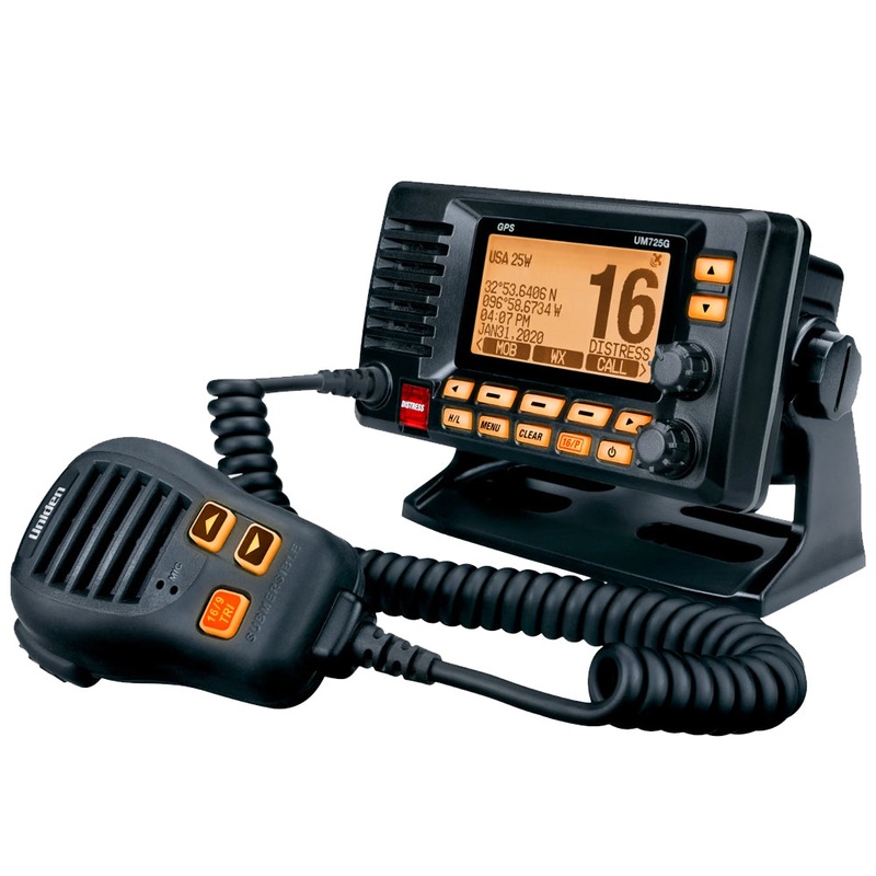 Uniden UM725 Fixed Mount Marine VHF Radio – Black [UM725BK]