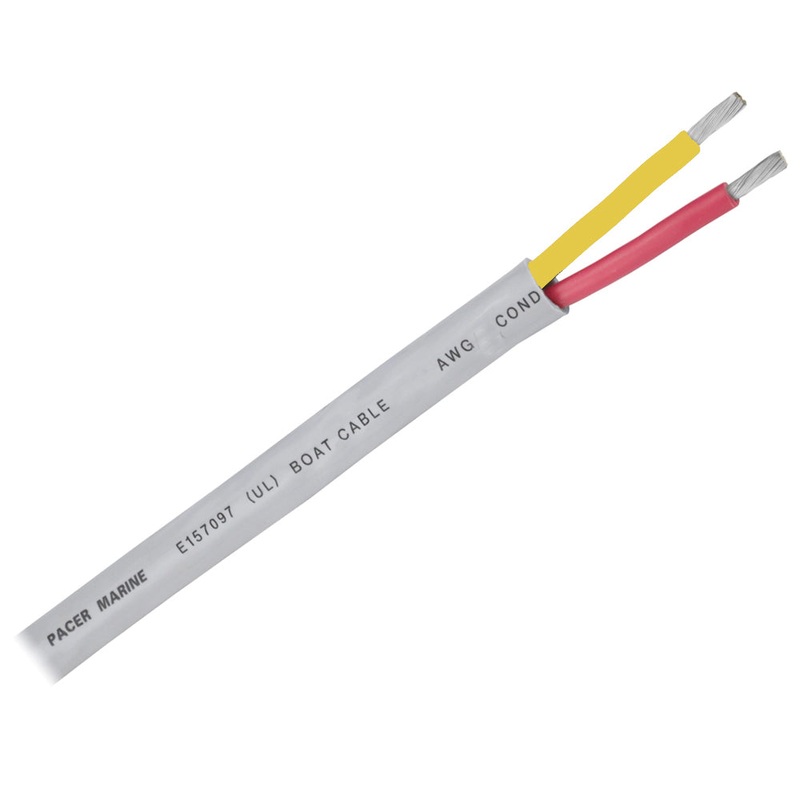 Pacer 12/2 AWG Round Safety Duplex Cable – Red/Yellow – 500 [WR12/2RYW-500]