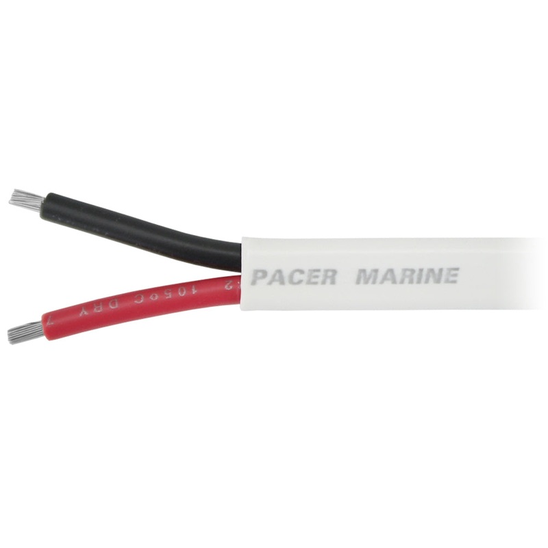 Pacer 8/2 AWG Duplex Cable – Flat Cable – Red/Black – Sold By The Foot [W8/2DC-FT]