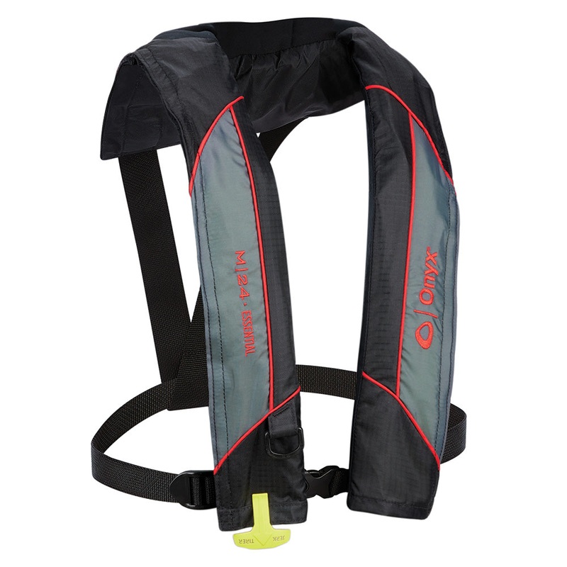 Onyx M-24 Essential Manual Inflatable Life Jacket – Red – Adult Universal [131200-100-004-23]