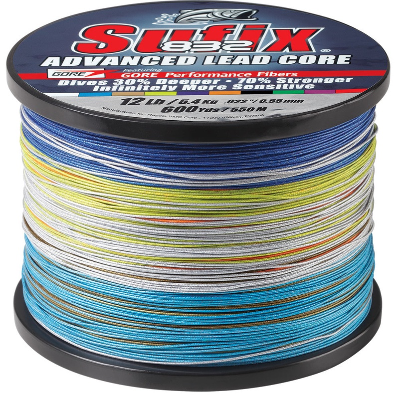 Sufix 832 Advanced Lead Core – 12lb – 10-Color Metered – 600 yds [658-312MC]