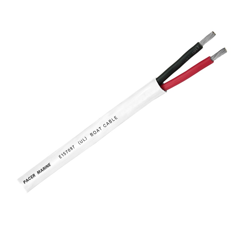 Pacer Duplex 2 Conductor Cable – 500′ – 14/2 AWG – Round Cable – Red, Black [WR14/2DC-500]