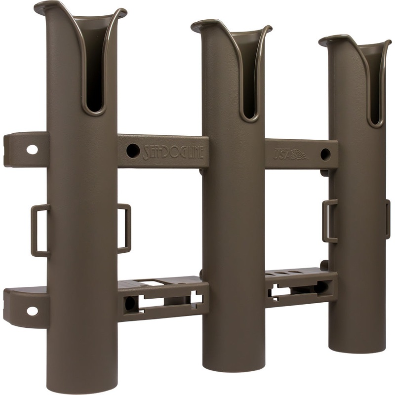 Sea-Dog Triple Threat Three Pole Rod Holder – Flat Dark Earth [325034-1]