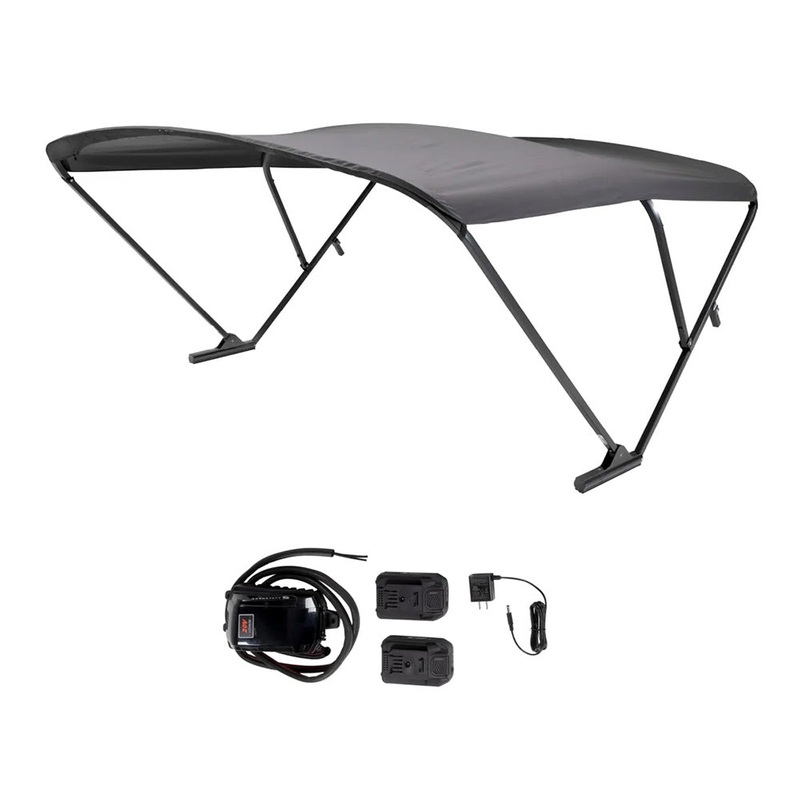 SureShade Battery Powered Bimini – Black Anodized Frame  Black Fabric [2021133087]