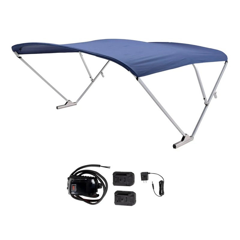 SureShade Battery Powered Bimini – Clear Anodized Frame  Navy Fabric [2021133094]