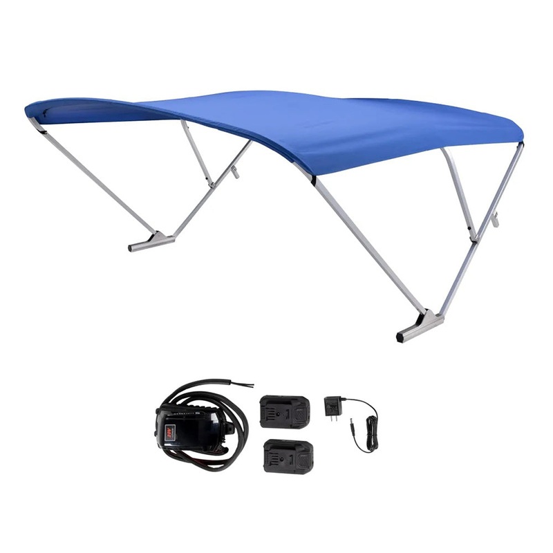SureShade Battery Powered Bimini – Clear Anodized Frame  Pacific Blue Fabric [2021133096]
