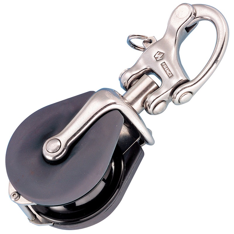 Wichard Snatch Block w/Snap Shackle – Max Rope Size 12mm (15/32) [34500]