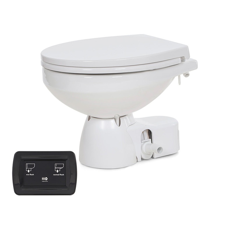 Jabsco Quiet Flush E2 Fresh Water Toilet Regular Bowl – 12V  Soft Close Lid [38045-4192RSP]
