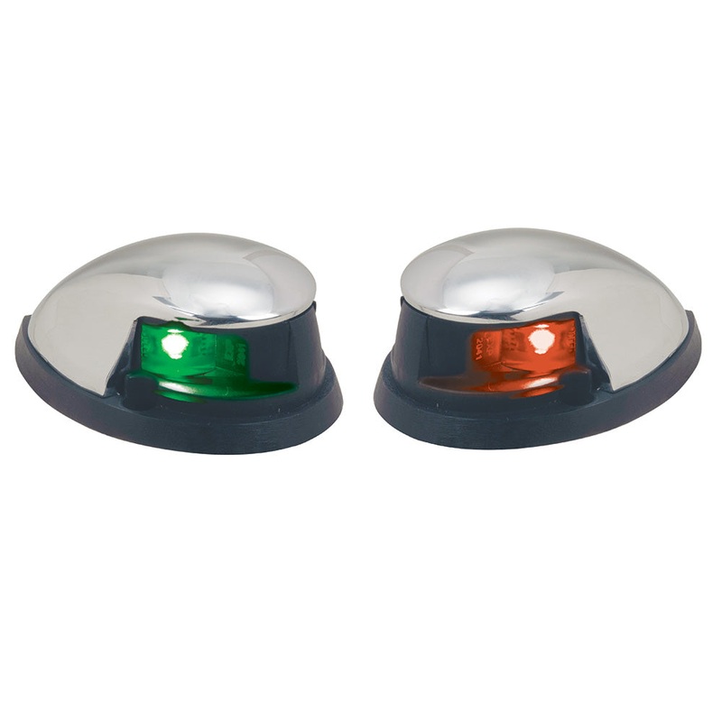 Perko Red/Green Horizontal Mount Side Lights – Pair – Chrome Plated Zinc [0648DP0CHR]