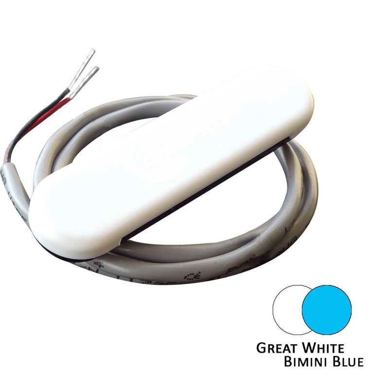 Shadow-Caster Dual Color Courtesy Light w/2 Lead Wire – White Abs Cover – Great White/Bimini Blue [SCM-CL-BB/GW]